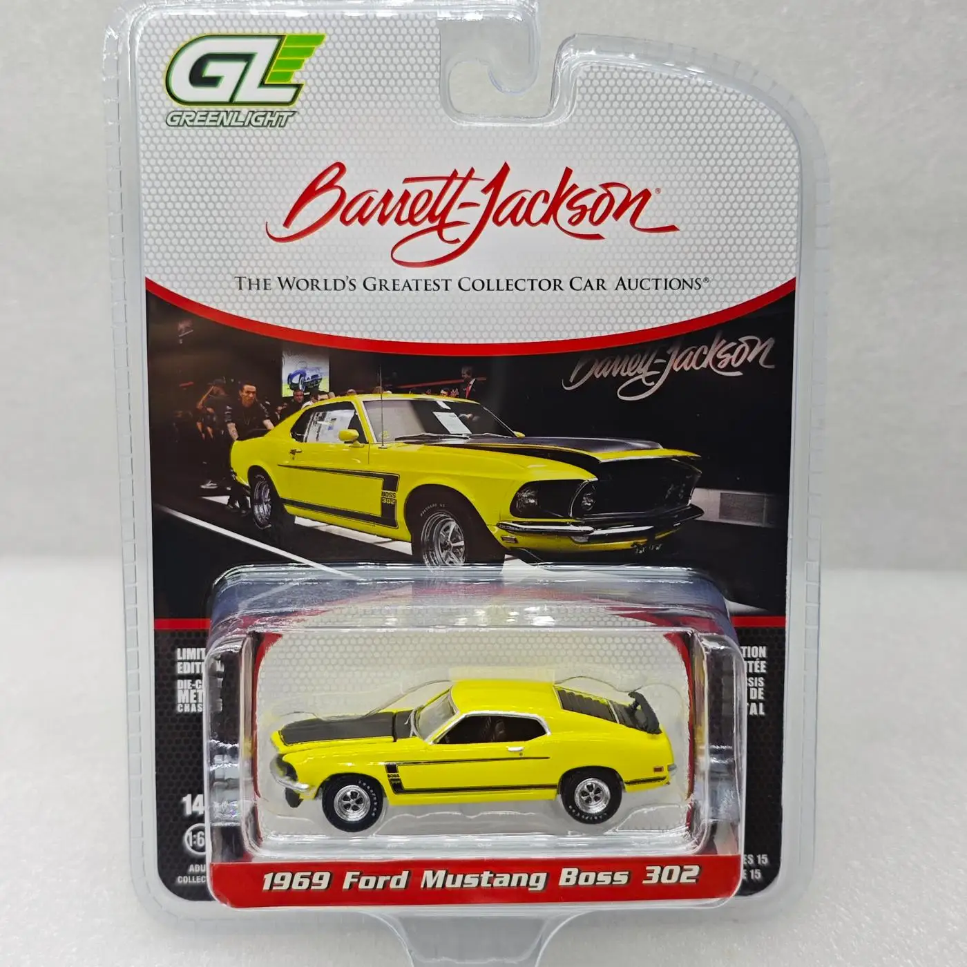 Green Light 1:64 Серия Barrett-Jackson # Коллекционная модель автомобиля Ford Mustang Boss 302 37320-B 1969 года из литого сплава (15-1969)
Green Light 1:64 Серия Barrett-Jackson # Коллекционная модель автомобиля Ford Mustang Boss 302 37320-B 1969 года из литого сплава (15-1969)