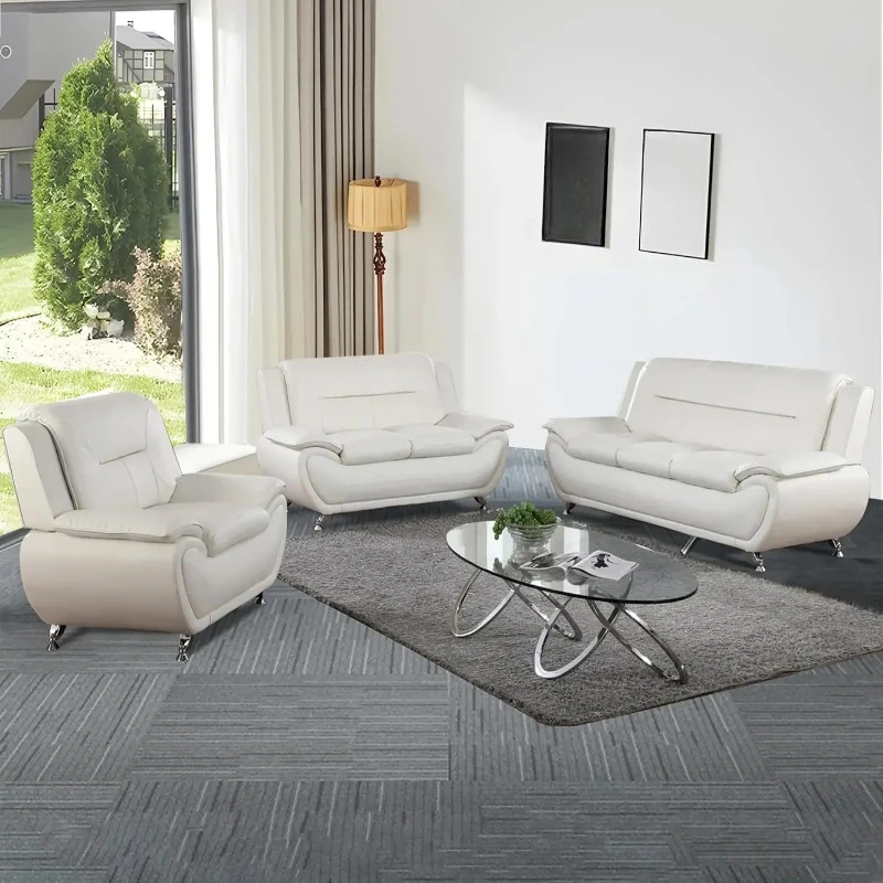 3 Piece Living Room Couch Set, Faux Leather Sofa Set, Modern Sofa Couch Set Living Room Furniture (Sofa+Loveseat+Chair
3 Piece Living Room Couch Set, Faux Leather Sofa Set, Modern Sofa Couch Set Living Room Furniture (Sofa+Loveseat+Chair