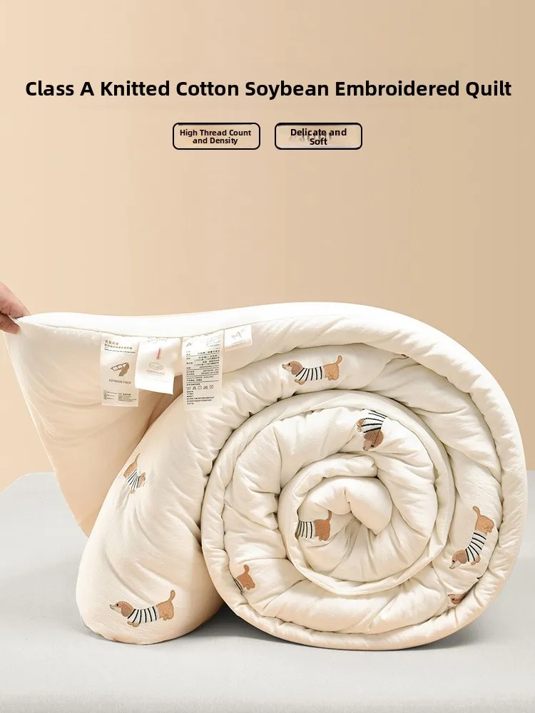 Thickened Class a Knitted Cotton Soy Fiber Winter Quilt Embroidered Cartoon Design Dormitory Spring Autumn Core 2026 New Style
Thickened Class a Knitted Cotton Soy Fiber Winter Quilt Embroidered Cartoon Design Dormitory Spring Autumn Core 2026 New Style