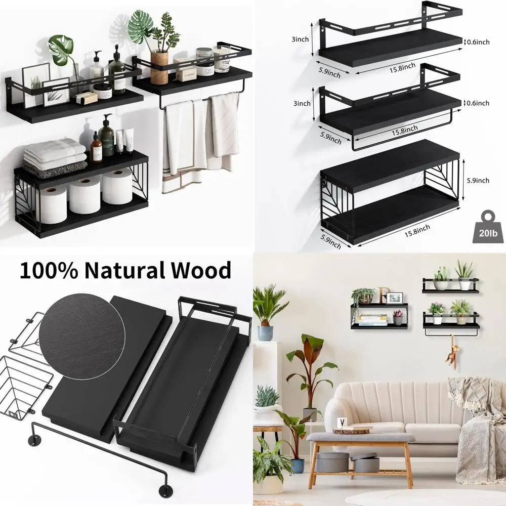 Fixwal 3+1 ярусные настенные полки для ванной комнаты над унитазом, плавающие полки из дерева в деревенском стиле с металлическим каркасом и вешалкой для полотенец для ванной
Fixwal 3+1 ярусные настенные полки для ванной комнаты над унитазом, плавающие полки из дерева в деревенском стиле с металлическим каркасом и вешалкой для полотенец для ванной