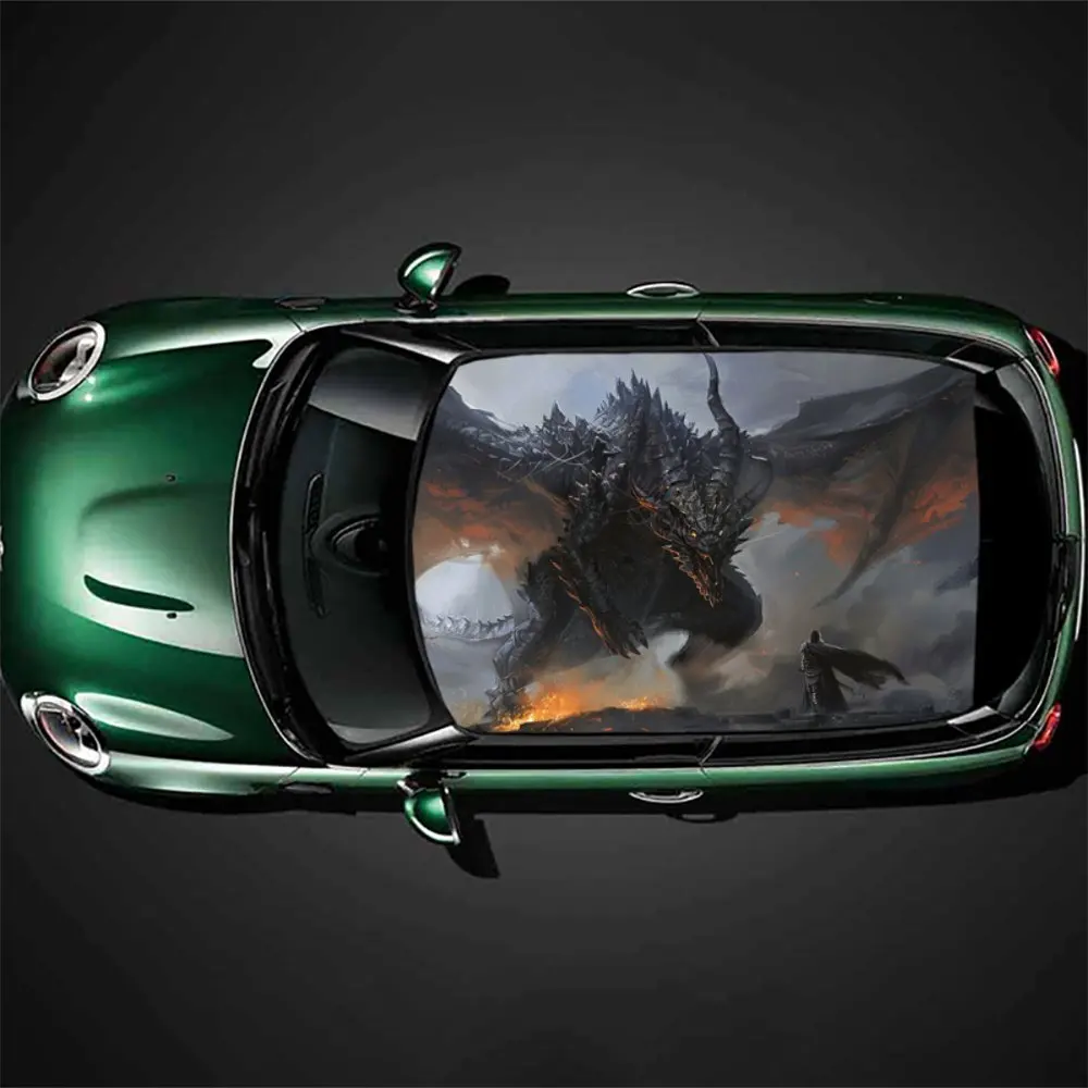 Apocalyptic dragon pattern car vinyl wraps, car roof graphic stickers, create a unique ride
Apocalyptic dragon pattern car vinyl wraps, car roof graphic stickers, create a unique ride