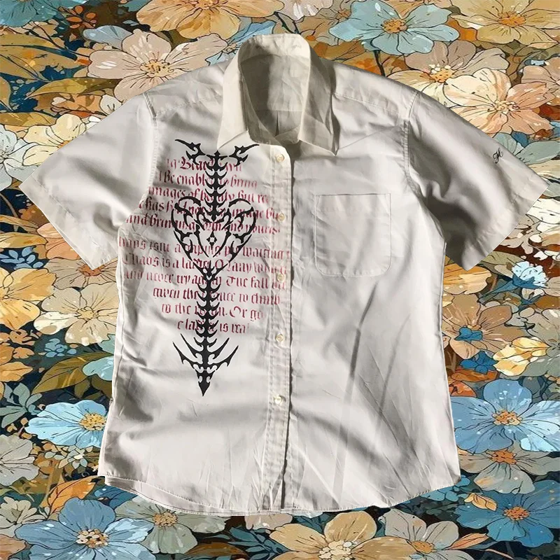 Y2k Streetwear lapel neck Printing Tops HarajukuClothes Simple kpop Clothes Vintage Tee Aesthetic emo Casual shirt neutral wind
Y2k Streetwear lapel neck Printing Tops HarajukuClothes Simple kpop Clothes Vintage Tee Aesthetic emo Casual shirt neutral wind