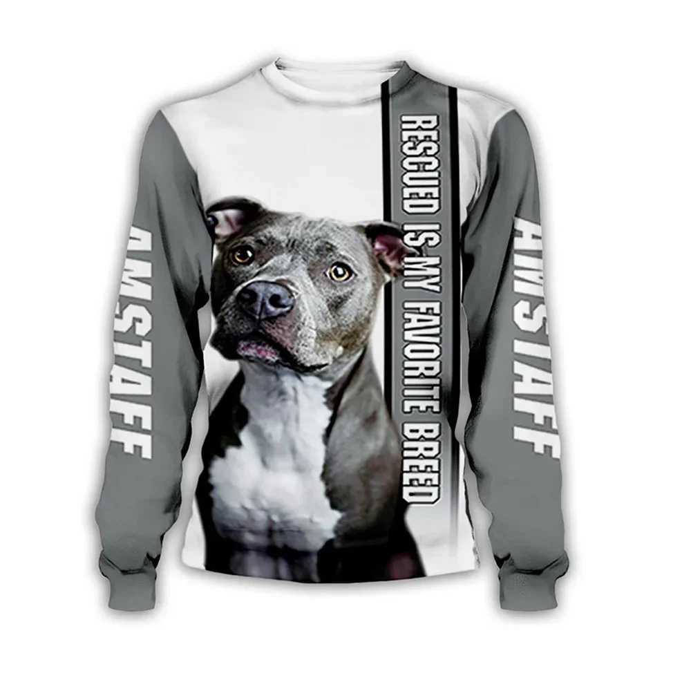 HX 3D Dog Printed Sweatshirts Staffordshire Bull Terrier Streewear Pet DIY Personalized Customize Pullover Tops Men Clothing
HX 3D Dog Printed Sweatshirts Staffordshire Bull Terrier Streewear Pet DIY Personalized Customize Pullover Tops Men Clothing