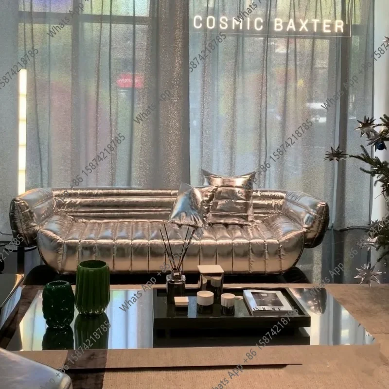N67 Milan punk future design pearlescent silver banana boat sofa baxter Internet celebrity studio store sofa
N67 Milan punk future design pearlescent silver banana boat sofa baxter Internet celebrity studio store sofa