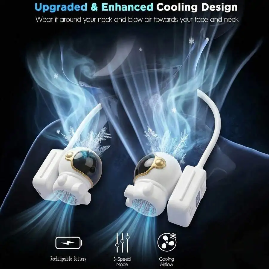 GICOOK Portable Neck Fans,Ventilador Portatil Bladeless Handheld Neck Fan, Wearable Personal Fan, 3-Speed Adjustable USB Neck Fan, Summer Must-Have For Home, Office, Outdoor, Beach And Travel, Portable Fans, Table Fans
GICOOK Portable Neck Fans,Ventilador Portatil Bladeless Handheld Neck Fan, Wearable Personal Fan, 3-Speed Adjustable USB Neck Fan, Summer Must-Have For Home, Office, Outdoor, Beach And Travel, Portable Fans, Table Fans