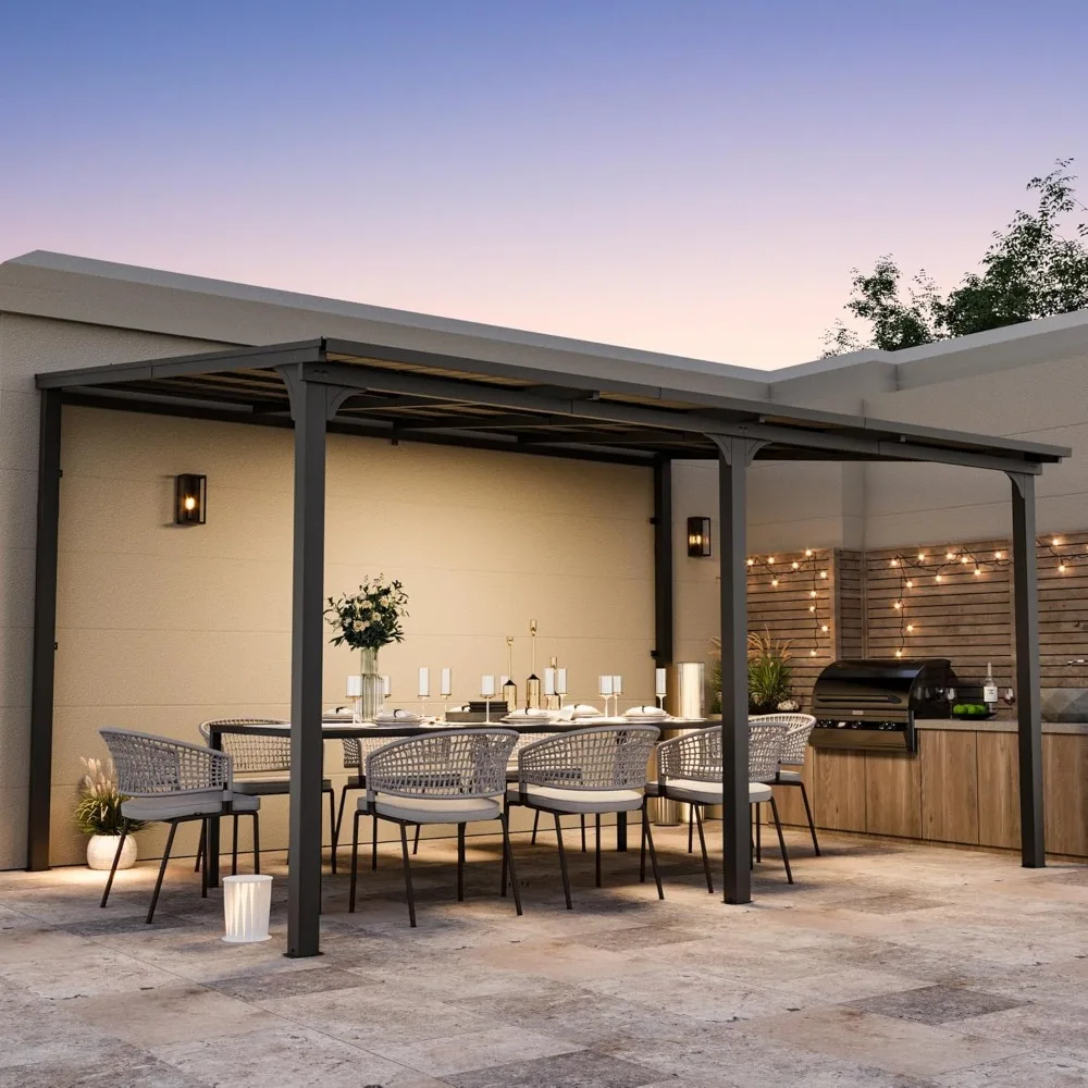 10x14 Wall Mounted Gazebo Lean to Pergola Galvanized Steel Sloped Roof Drainage Gutter Heavy Duty Patio Backyard Deck,Customized
10x14 Wall Mounted Gazebo Lean to Pergola Galvanized Steel Sloped Roof Drainage Gutter Heavy Duty Patio Backyard Deck,Customized