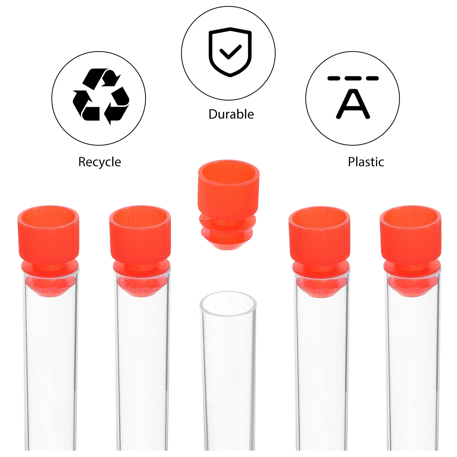 40Pcs Test Tubes Plastic Science Experiment Equipment Strong Not Easy Break Good Seal Student Learning Teaching Tool
40Pcs Test Tubes Plastic Science Experiment Equipment Strong Not Easy Break Good Seal Student Learning Teaching Tool