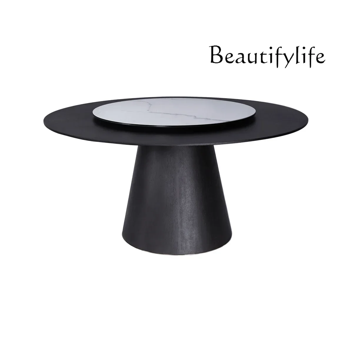 Italian minimalist solid wood round dining table, modern minimalist industrial style household dining table and chairs 
Italian minimalist solid wood round dining table, modern minimalist industrial style household dining table and chairs