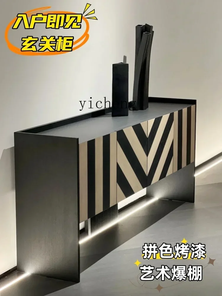 Solid Wood Entrance Cabinet Color Matching Art Locker Model Room Tea Cabinet
Solid Wood Entrance Cabinet Color Matching Art Locker Model Room Tea Cabinet