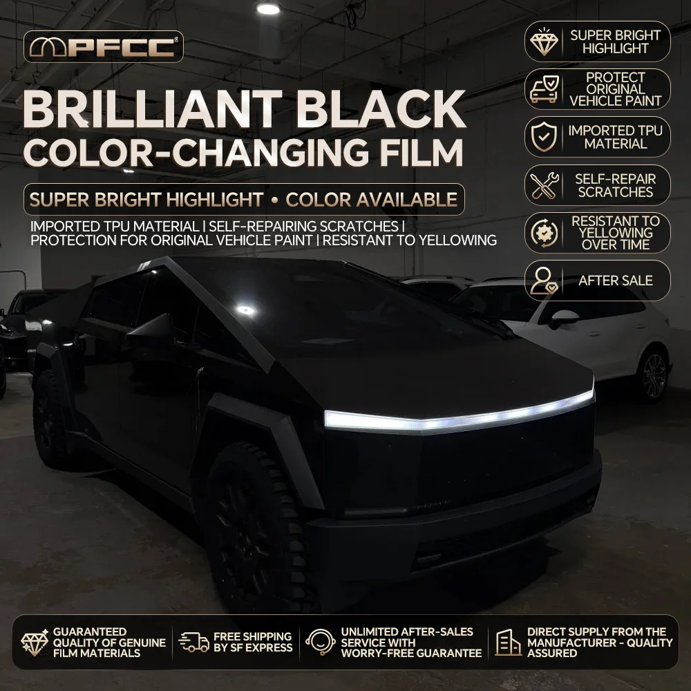 DIY Color Samurai Black For Tesla Cybertruck 2024-2026 Precut PPF PET Paint Protection Film Color Changing Film Anti-Scratch Kit
DIY Color Samurai Black For Tesla Cybertruck 2024-2026 Precut PPF PET Paint Protection Film Color Changing Film Anti-Scratch Kit