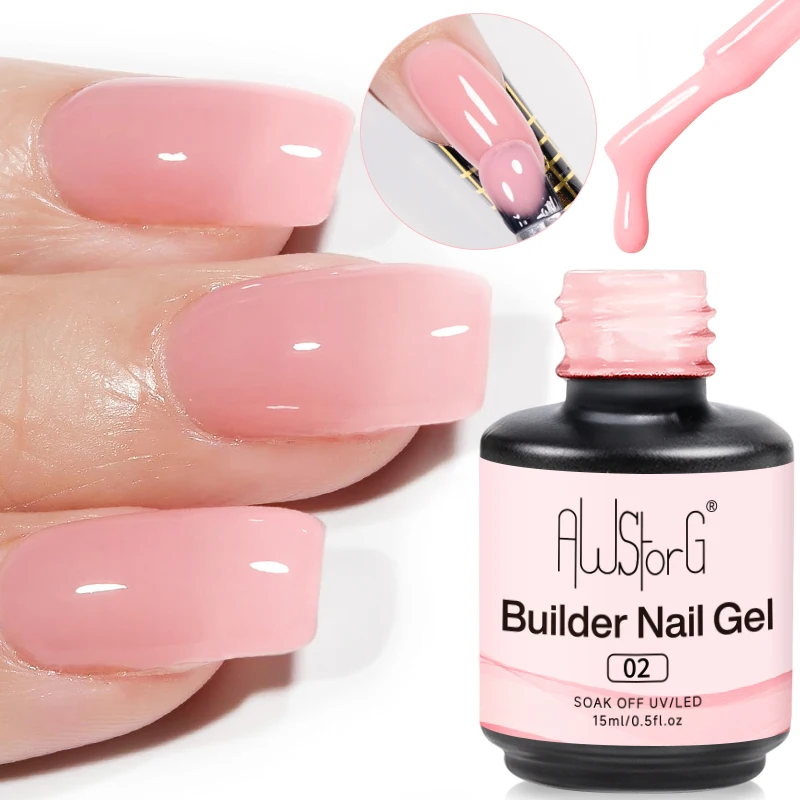 AWStorG Builder Nail Gel in a Bottle Milky Pink 15ML Brush on Builder Extension Gel Polish Soak Off French Manicure Hard Gel
AWStorG Builder Nail Gel in a Bottle Milky Pink 15ML Brush on Builder Extension Gel Polish Soak Off French Manicure Hard Gel