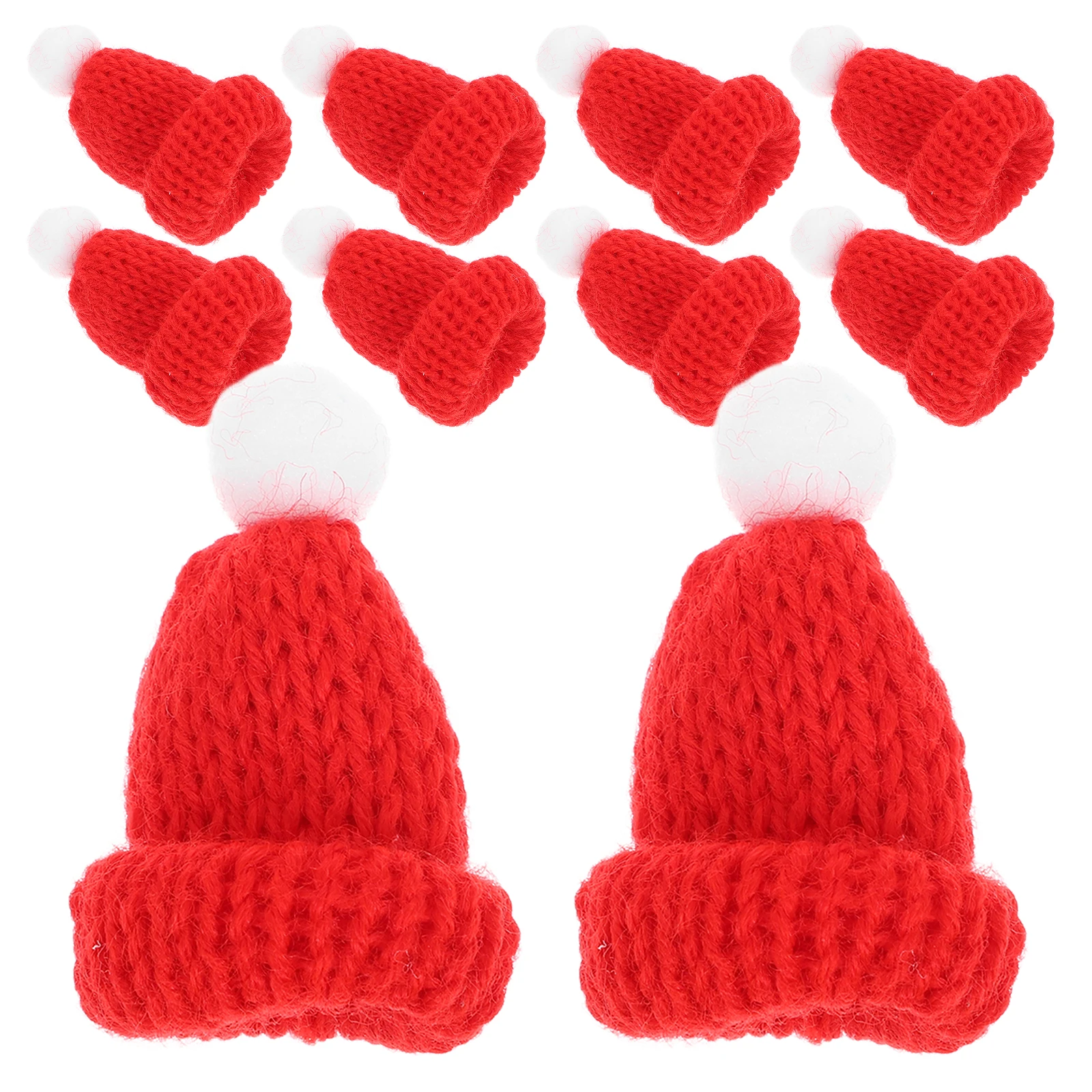 10pcs Christmas Hat Accessories Knitted Santa Cap for DIY Decorations Party Favors Soft Comfortable Holiday Gifts
10pcs Christmas Hat Accessories Knitted Santa Cap for DIY Decorations Party Favors Soft Comfortable Holiday Gifts