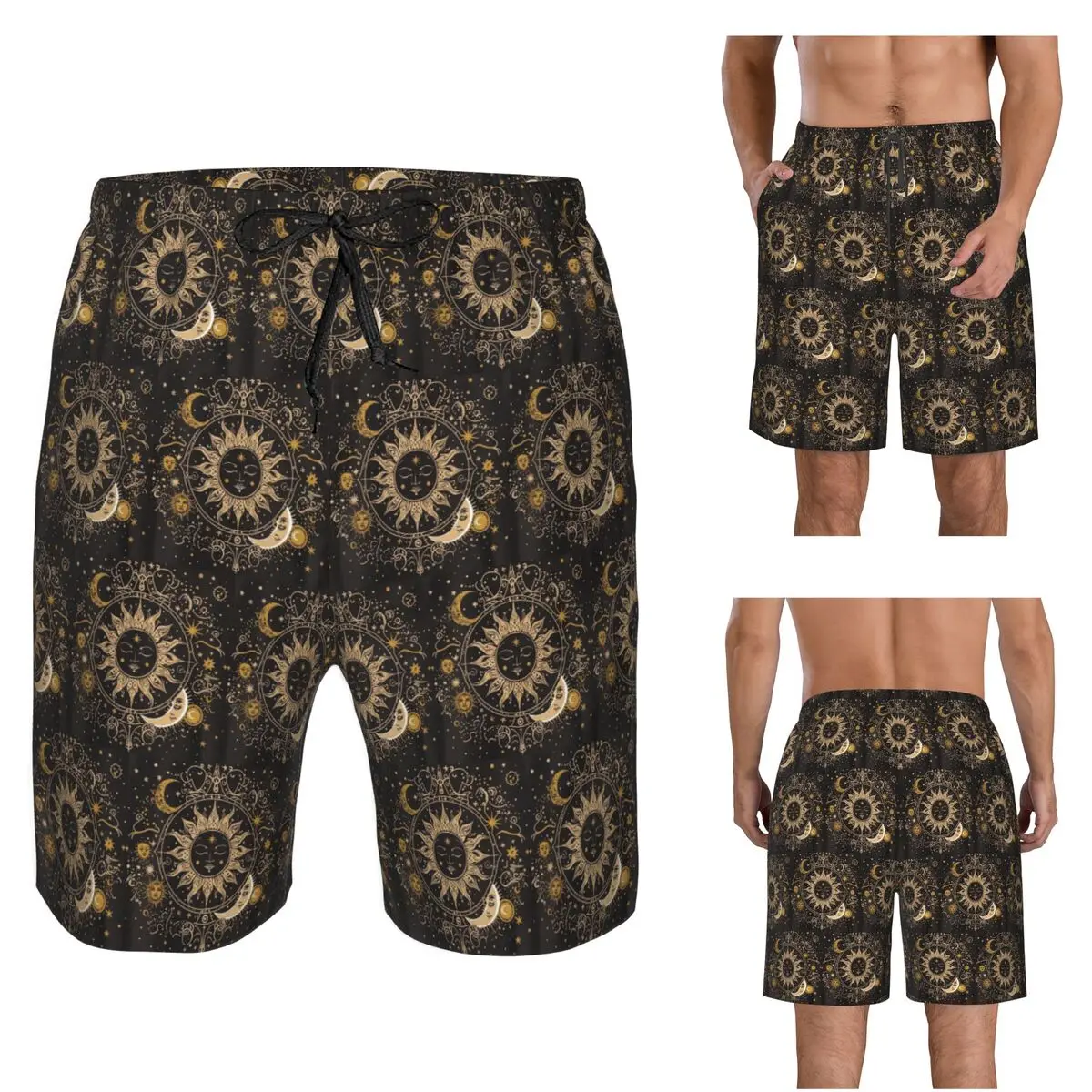 Boho Golden Crescent Moon And Sun Witch Trunks Beach Board Shorts Casual Quick Dry Swim Summer Men Pants
Boho Golden Crescent Moon And Sun Witch Trunks Beach Board Shorts Casual Quick Dry Swim Summer Men Pants