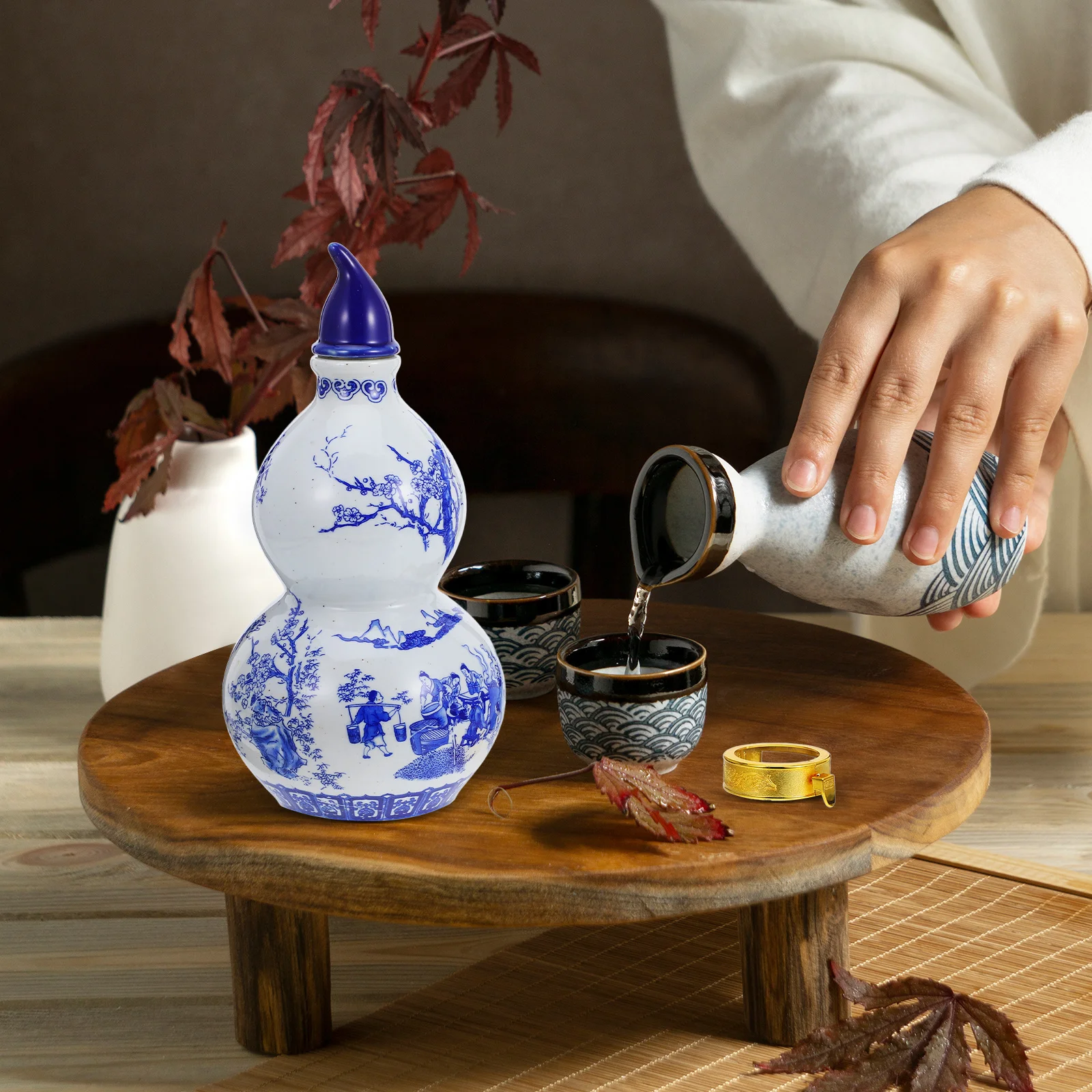 Chinese Liquor Bottle Gourd Wine Pot Ceramic Bourbon Ginger Jar Seasoning Jug Rice
Chinese Liquor Bottle Gourd Wine Pot Ceramic Bourbon Ginger Jar Seasoning Jug Rice