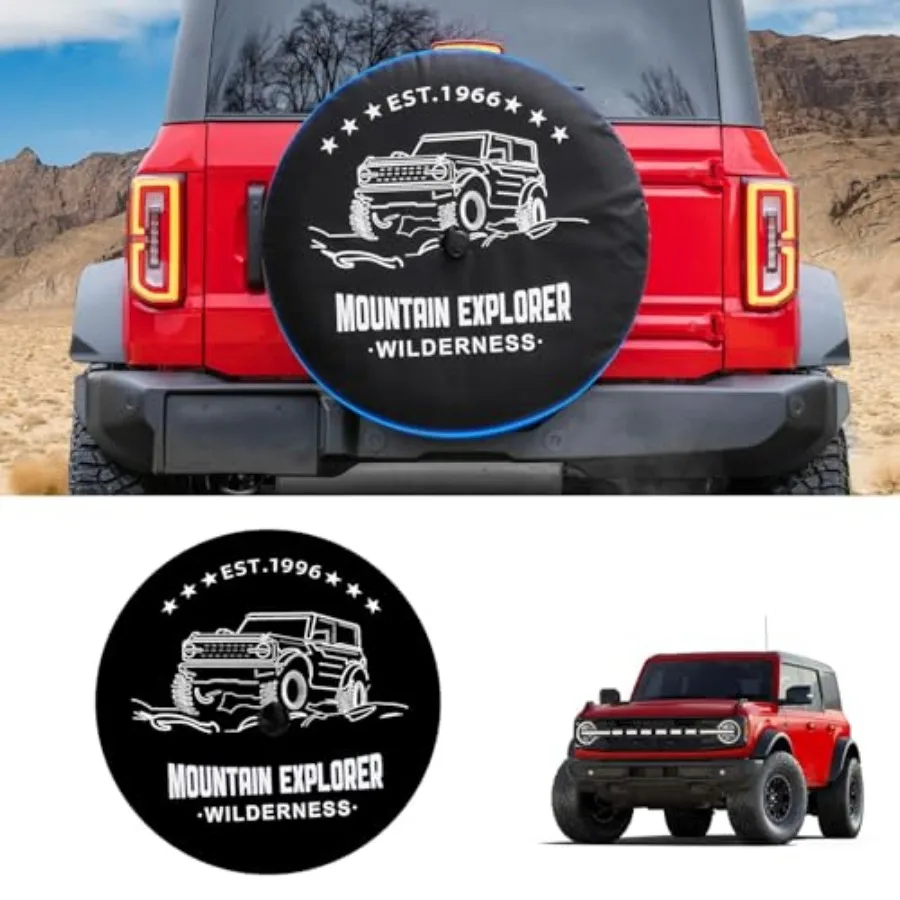 Spare Tire Covers for Ford Bronco Badlands, Wildtrak, First Edition, Sasquatch, Everglades, Heritage Limited Edition, Wheel Tyr
Spare Tire Covers for Ford Bronco Badlands, Wildtrak, First Edition, Sasquatch, Everglades, Heritage Limited Edition, Wheel Tyr