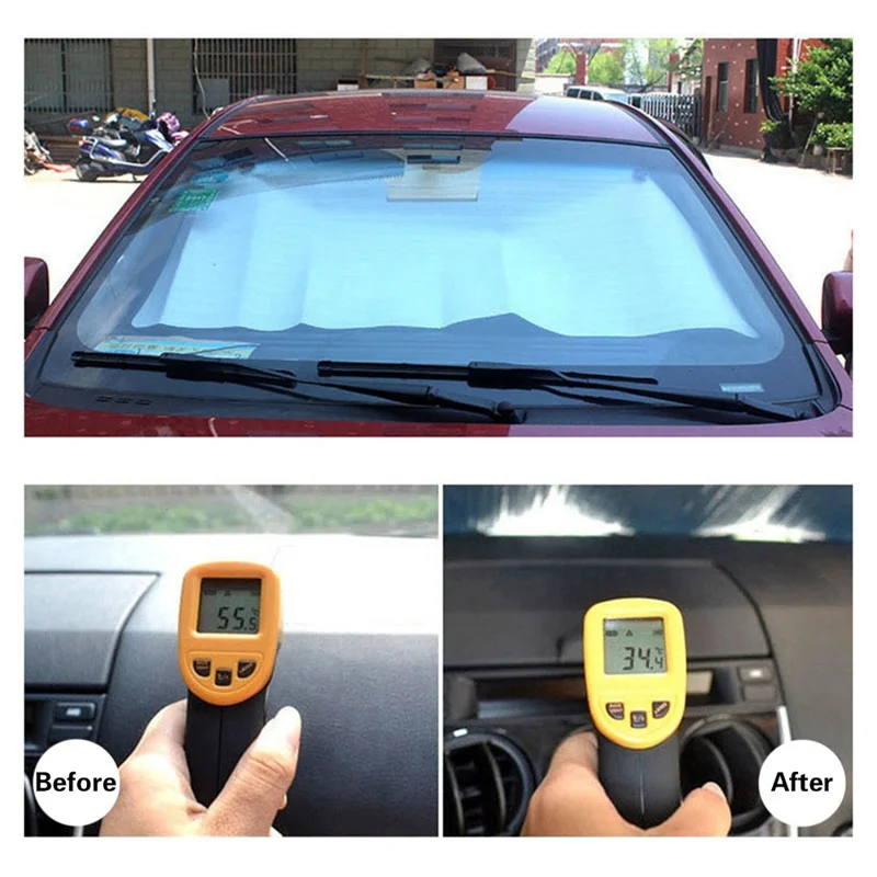 130*60cm Car Windshield Aluminum Foil Visor Shield UV Protection Retractable Sunshade Curtain Reflective Heat Foldable Cover
130*60cm Car Windshield Aluminum Foil Visor Shield UV Protection Retractable Sunshade Curtain Reflective Heat Foldable Cover