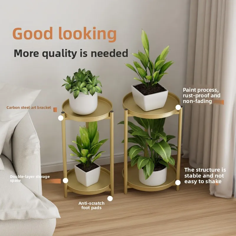 #Nordic Iron Art Non-Folding Floor-Type Double-Tiered Column-Shaped Flower Stand Storage Shelf Light-Luxury Pothos Flower Pot
#Nordic Iron Art Non-Folding Floor-Type Double-Tiered Column-Shaped Flower Stand Storage Shelf Light-Luxury Pothos Flower Pot