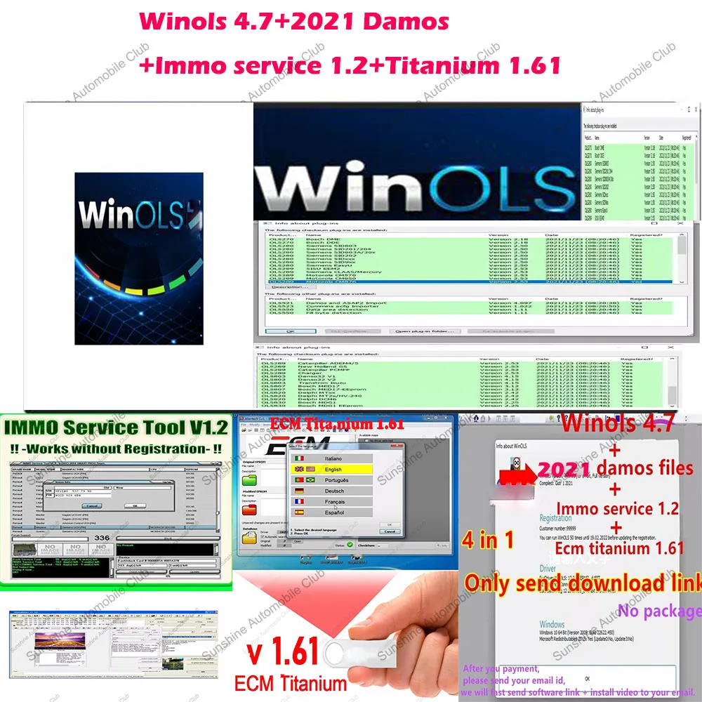 Latest WinOLS 4.7 Auto Tuning Software 2025| with Plugins + 2021 Damos + ECM Titanium | IMMO Service Tool V1.2 | All Data Repair
Latest WinOLS 4.7 Auto Tuning Software 2025| with Plugins + 2021 Damos + ECM Titanium | IMMO Service Tool V1.2 | All Data Repair