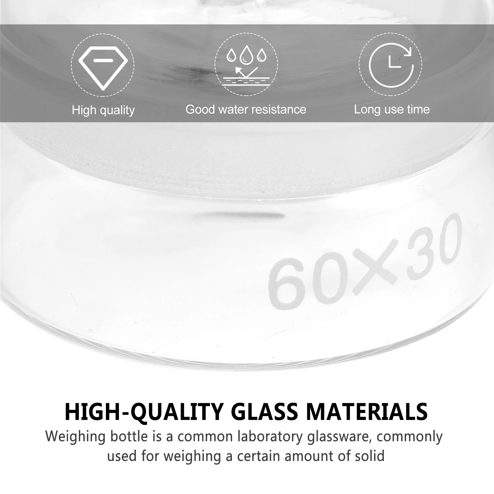 Weighing Bottle Liquid Medicine Sample Bottles Water Storage Containers Chemical with Lids Glass Small Travel
Weighing Bottle Liquid Medicine Sample Bottles Water Storage Containers Chemical with Lids Glass Small Travel