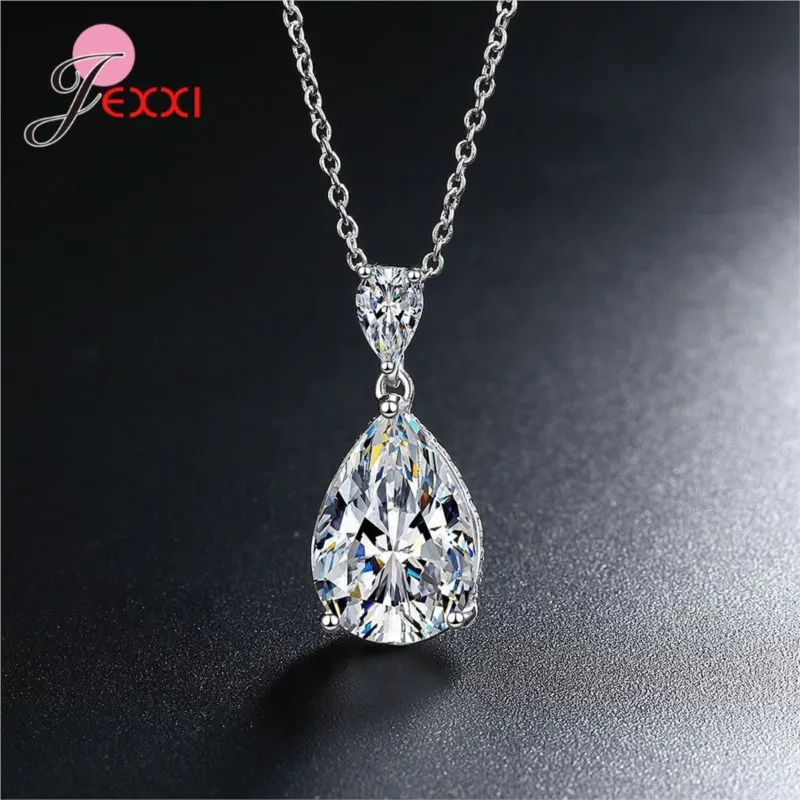 Подлинное ожерелье из стерлингового серебра 925 пробы с прозрачными фианитами в форме сияющей капли воды для женщин, цепочка-ожерелье
Подлинное ожерелье из стерлингового серебра 925 пробы с прозрачными фианитами в форме сияющей капли воды для женщин, цепочка-ожерелье