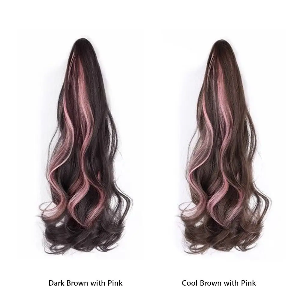 Long Curly Ponytail Wig with Claw Clip Fluffy Natural-Looking Fake Hair Hair Claws Cool Brown with Pink Highlights Colorful
Long Curly Ponytail Wig with Claw Clip Fluffy Natural-Looking Fake Hair Hair Claws Cool Brown with Pink Highlights Colorful