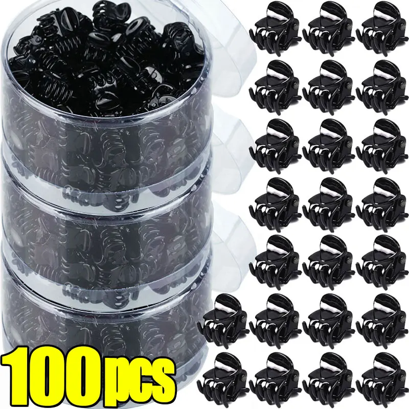 100pcs Mini Hair Claw Clips for Women Girls Simple Small Black Transparent Plastic Clips Hairpin Kids Hair Styling Accessories
100pcs Mini Hair Claw Clips for Women Girls Simple Small Black Transparent Plastic Clips Hairpin Kids Hair Styling Accessories