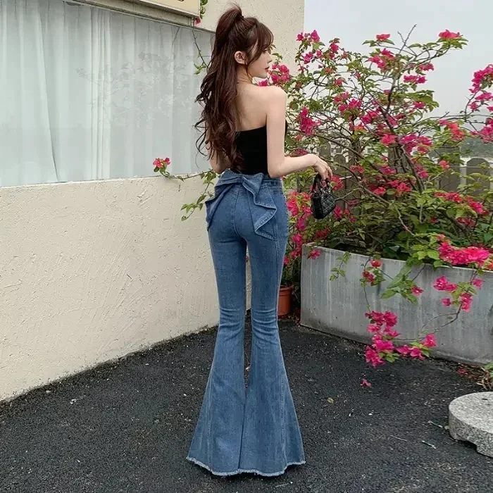 High Waist Y2k 3D Butterfly Knot Vintage Jeans Women Spring Summer Streetwear Casual Denim Pants Fashion Slim Flared Trousers 
High Waist Y2k 3D Butterfly Knot Vintage Jeans Women Spring Summer Streetwear Casual Denim Pants Fashion Slim Flared Trousers