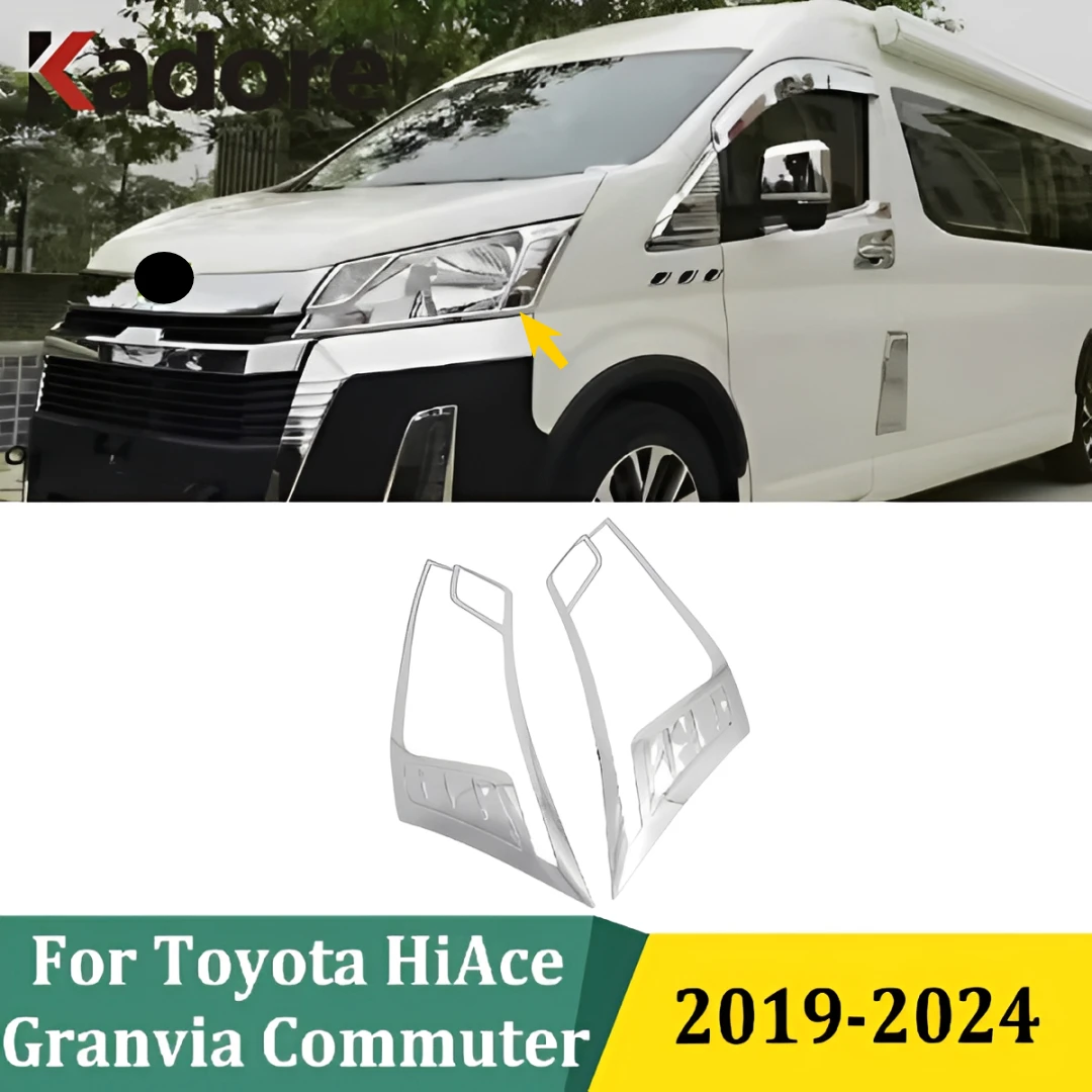 For Toyota HiAce Granvia Commuter 2019-2024 Chrome Headlight Cover Front Lights Lamp Frame Stick Styling Trim Car Accessories
For Toyota HiAce Granvia Commuter 2019-2024 Chrome Headlight Cover Front Lights Lamp Frame Stick Styling Trim Car Accessories