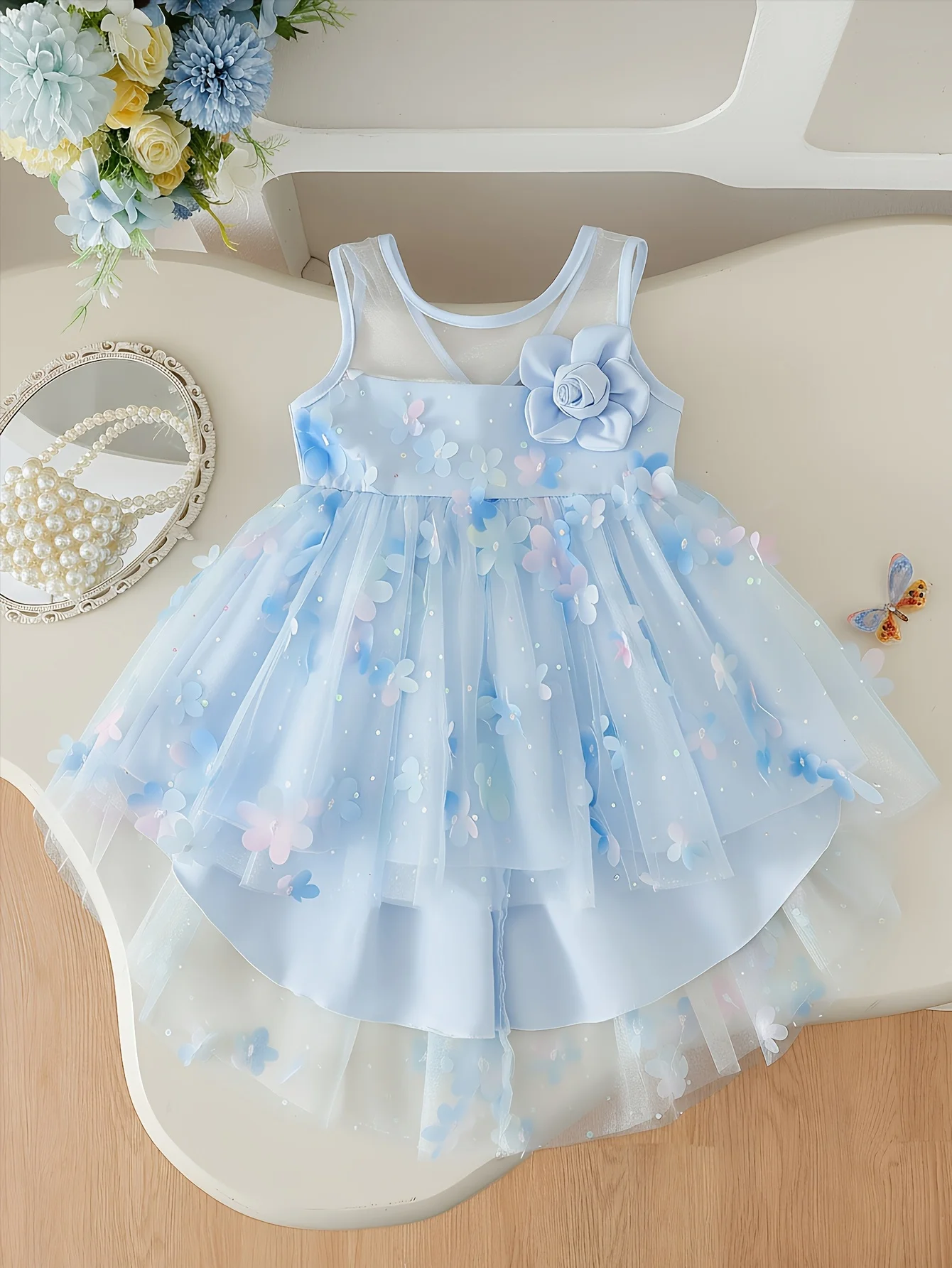 Baby Girl Summer Floral Butterfly Tulle Dress | Gentle Princess Gown | Birthday Party, Valentine's & Birthday Gift
Baby Girl Summer Floral Butterfly Tulle Dress | Gentle Princess Gown | Birthday Party, Valentine's & Birthday Gift