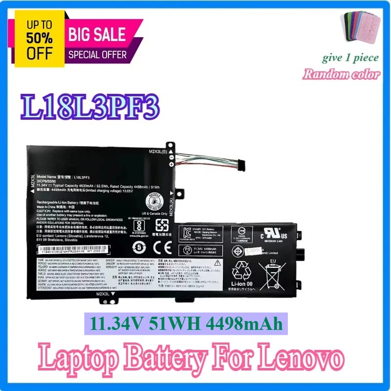 L18L3PF3 Laptop Battery for Lenovo IdeaPad S340 S340-14API/14IIL/14IML/14IWL,S340-15API/15IIL/15IML/15IWL,C340-15IIL
L18L3PF3 Laptop Battery for Lenovo IdeaPad S340 S340-14API/14IIL/14IML/14IWL,S340-15API/15IIL/15IML/15IWL,C340-15IIL