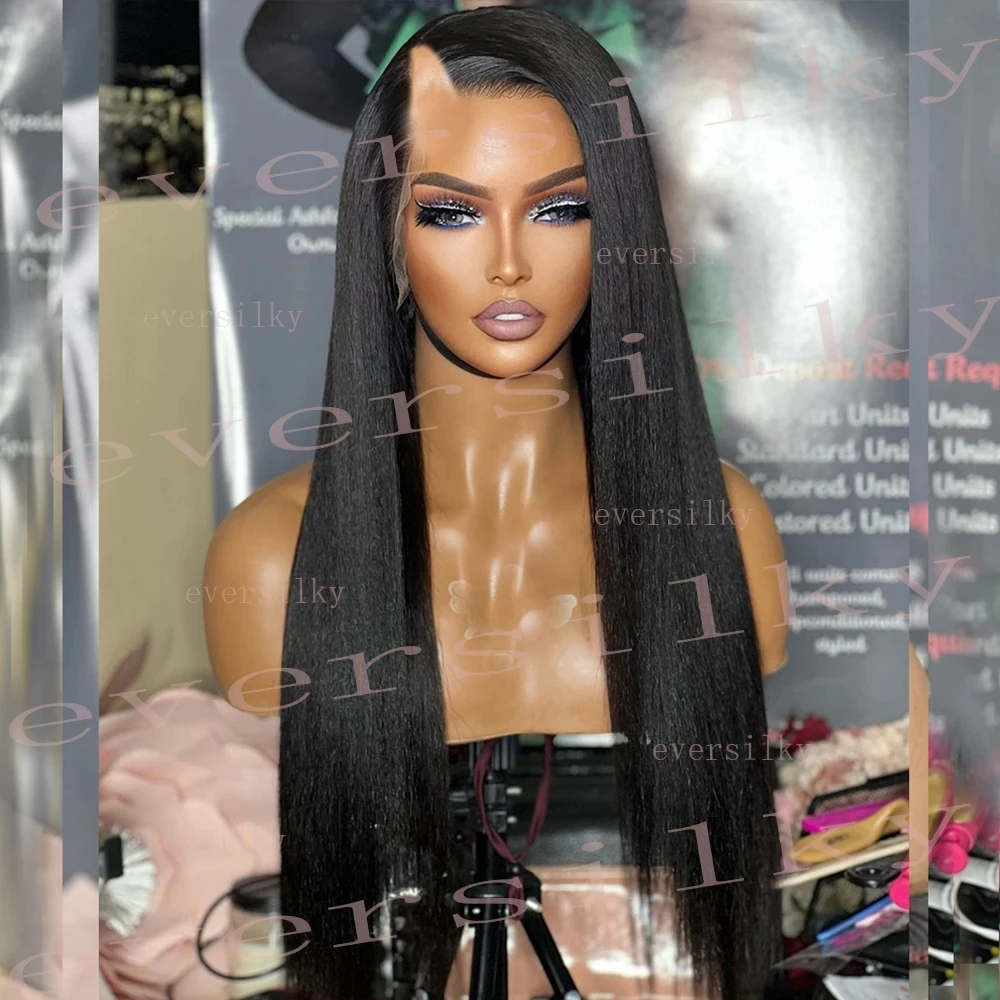 Natural Yaki Straight V Part Wigs 100% Human Hair Jet Black Light Kinky Straight None Lace Wig 1x4 Size U Part Wigs Daily Wear
Natural Yaki Straight V Part Wigs 100% Human Hair Jet Black Light Kinky Straight None Lace Wig 1x4 Size U Part Wigs Daily Wear