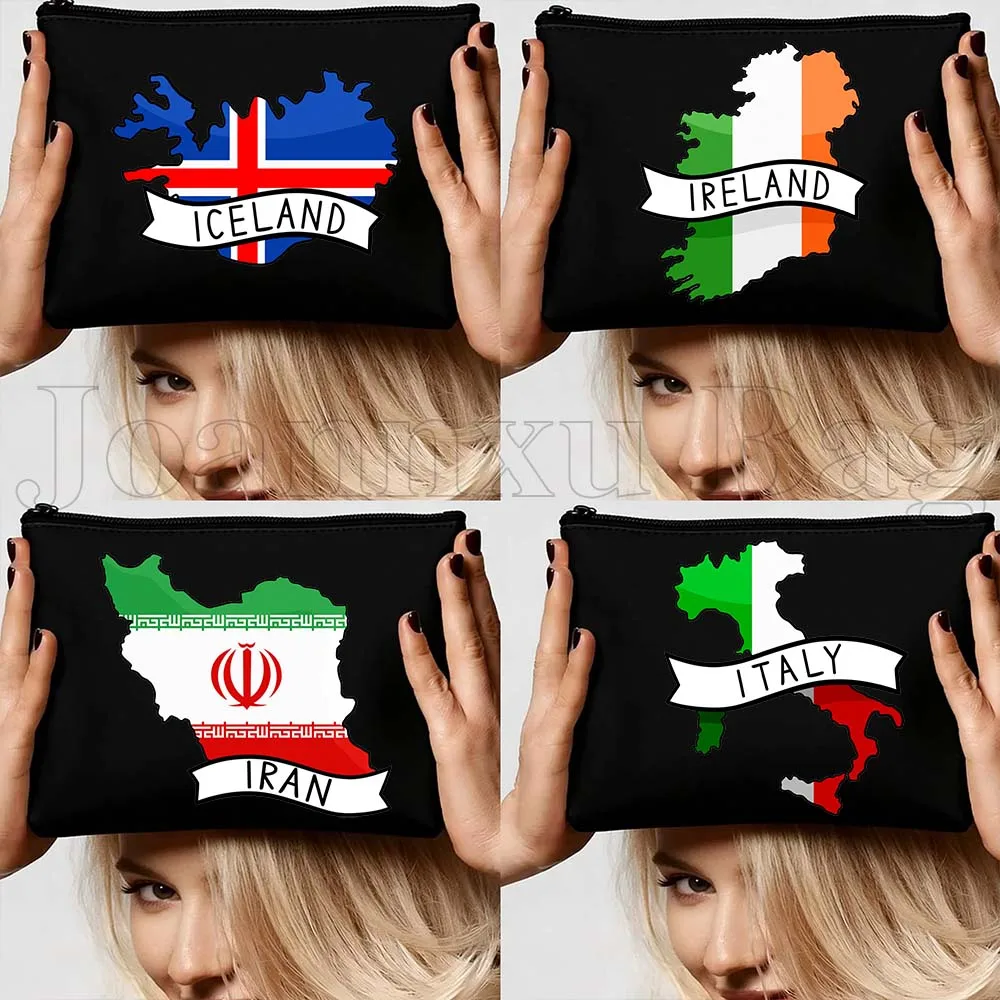 Georgia Greece Iceland Iran Ireland Italy World Countries Flag Map Gift Canvas Bag Travel Cosmetic Bag Makeup Toilet Bag Pouch
Georgia Greece Iceland Iran Ireland Italy World Countries Flag Map Gift Canvas Bag Travel Cosmetic Bag Makeup Toilet Bag Pouch