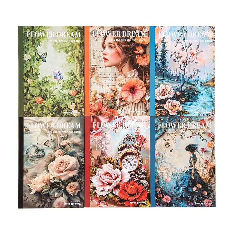 Vintage Flower Handbook Decoration Materials 30 Sheets 6 Styles Decorative Paper for DIY Scrapbooking Junk Magazine Diary
Vintage Flower Handbook Decoration Materials 30 Sheets 6 Styles Decorative Paper for DIY Scrapbooking Junk Magazine Diary