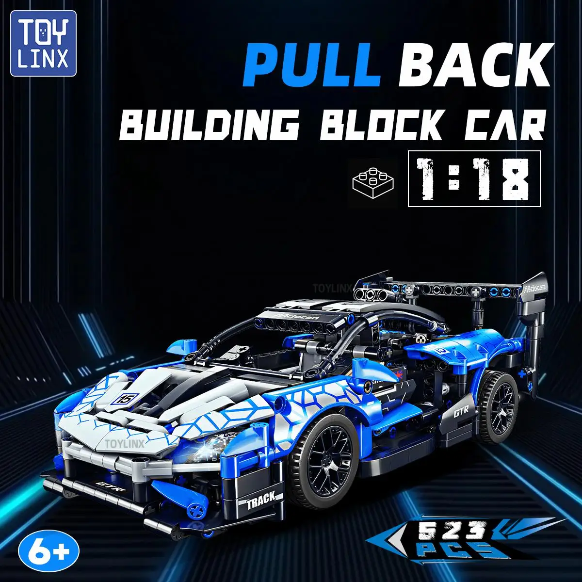 MINISO1/18 523 PCS Technical Mechanical Supercar Racing Racing Building Block set Assembled Toy Car for Kids Boy Christmas Gifts
MINISO1/18 523 PCS Technical Mechanical Supercar Racing Racing Building Block set Assembled Toy Car for Kids Boy Christmas Gifts