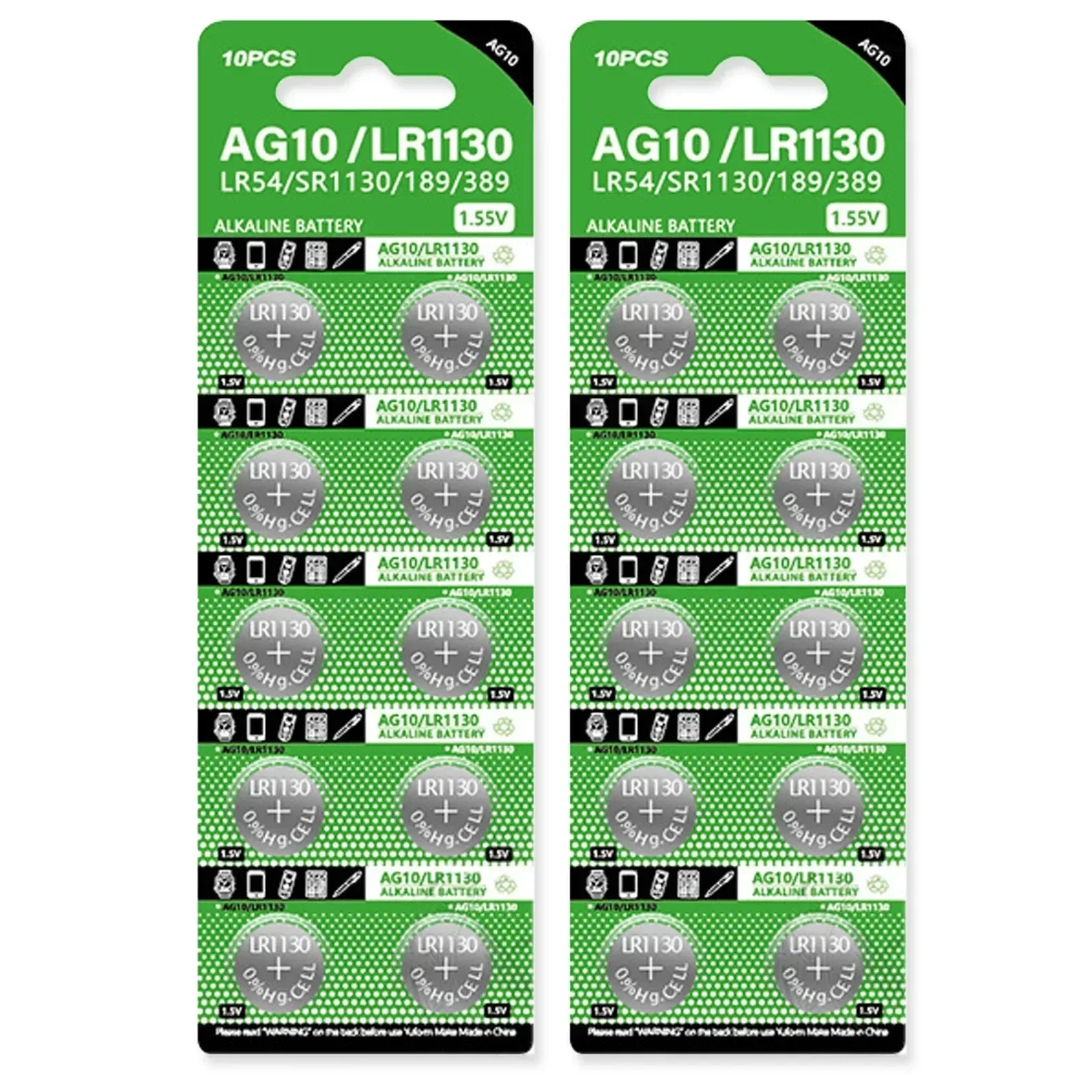 10-100Pcs AG10 1.55V Alkaline Button Batteries LR1130 LR54 L1131389A D189 Brand New Cell Coin Battery For Toy Calculator Watch
10-100Pcs AG10 1.55V Alkaline Button Batteries LR1130 LR54 L1131389A D189 Brand New Cell Coin Battery For Toy Calculator Watch