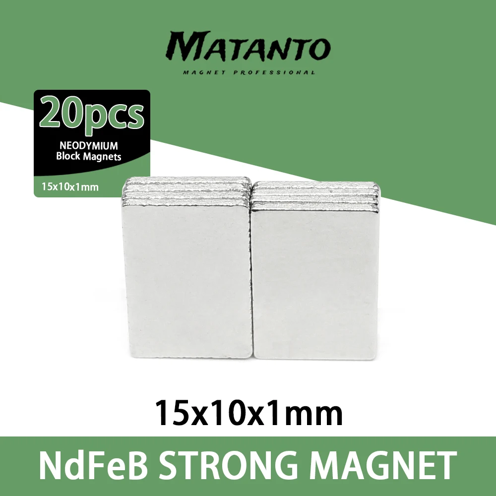 20/50/100PCS 15X10X1 mm Block Powerful Magnet 15*10*1 mm Bulk Sheet Neodymium Magnetic 15x10x1mm Strong Permanent NdFeB Magnets
20/50/100PCS 15X10X1 mm Block Powerful Magnet 15*10*1 mm Bulk Sheet Neodymium Magnetic 15x10x1mm Strong Permanent NdFeB Magnets