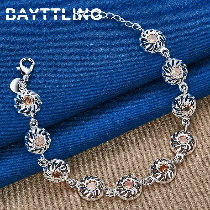 Charm 925 Sterling Silver Exquisite Round Zircon Bracelet For Women Wedding Party Girlfriend Fashion Jewelry Accessories
Charm 925 Sterling Silver Exquisite Round Zircon Bracelet For Women Wedding Party Girlfriend Fashion Jewelry Accessories