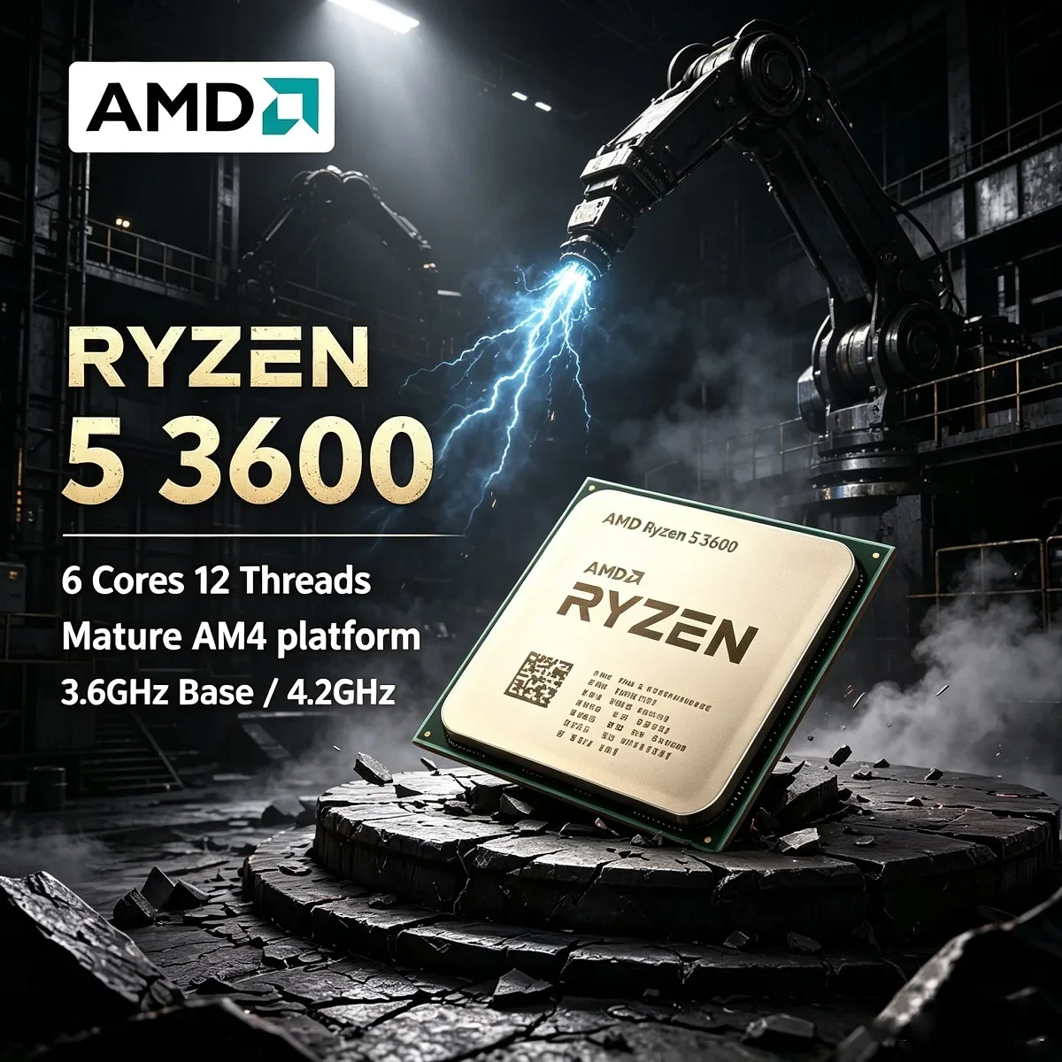 AMD Ryzen 5 3600 R5 3600 Desktop CPU 32MB L3 Cache 3.6GHz Base 4.2GHz Boost AM4 6-Core 12-Thread
AMD Ryzen 5 3600 R5 3600 Desktop CPU 32MB L3 Cache 3.6GHz Base 4.2GHz Boost AM4 6-Core 12-Thread