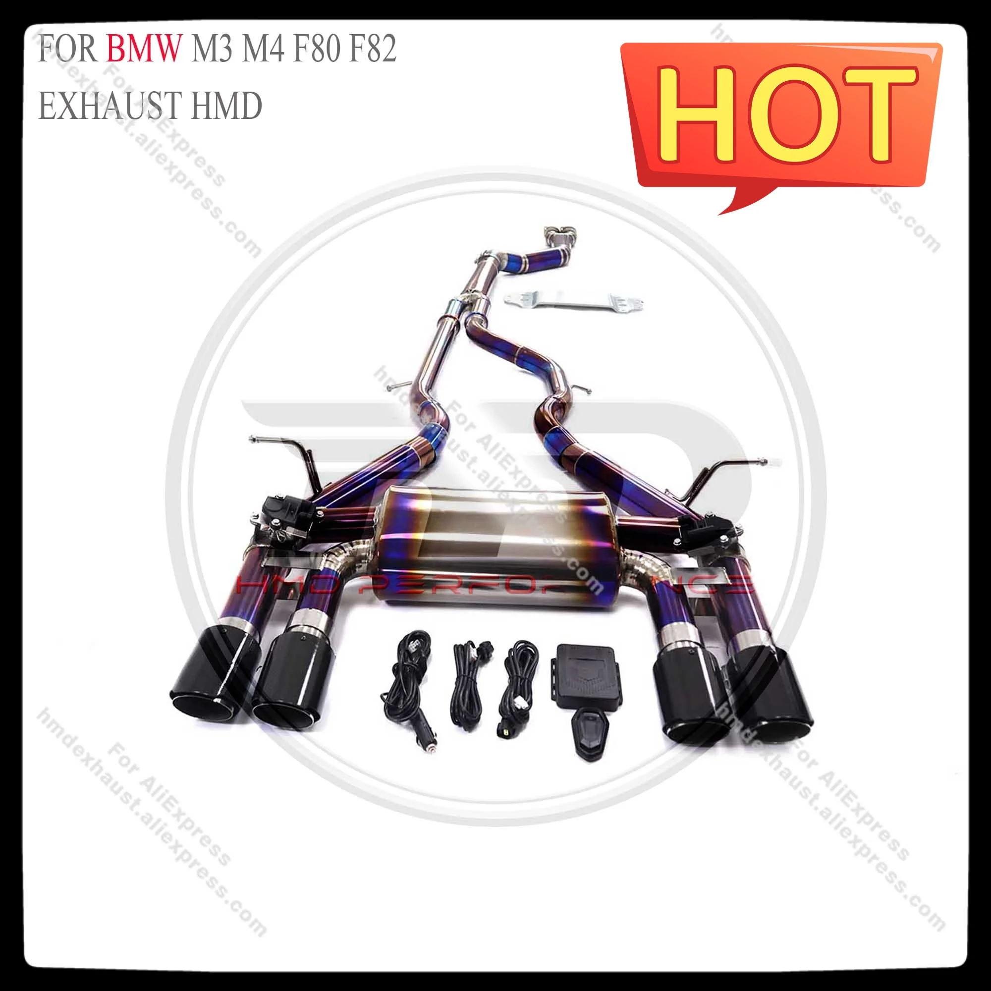 HMD Exclusive customization Titanium Exhaust System Performance Catback for BMW M3 M4 F80 F82 Muffler With Valve car
HMD Exclusive customization Titanium Exhaust System Performance Catback for BMW M3 M4 F80 F82 Muffler With Valve car