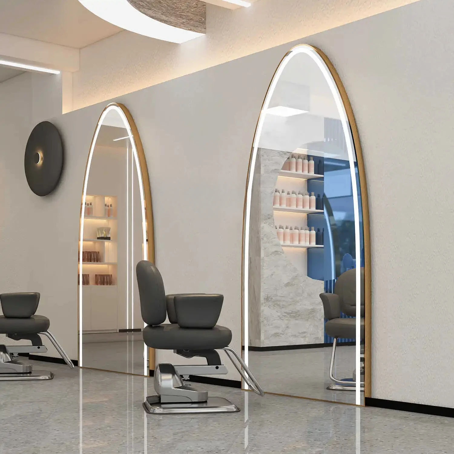 Новый зеркальный стол для парикмахерской, специальная зона для завивки и окрашивания, парикмахерское зеркало, одностороннее напольное зеркало высокого класса 
Новый зеркальный стол для парикмахерской, специальная зона для завивки и окрашивания, парикмахерское зеркало, одностороннее напольное зеркало высокого класса