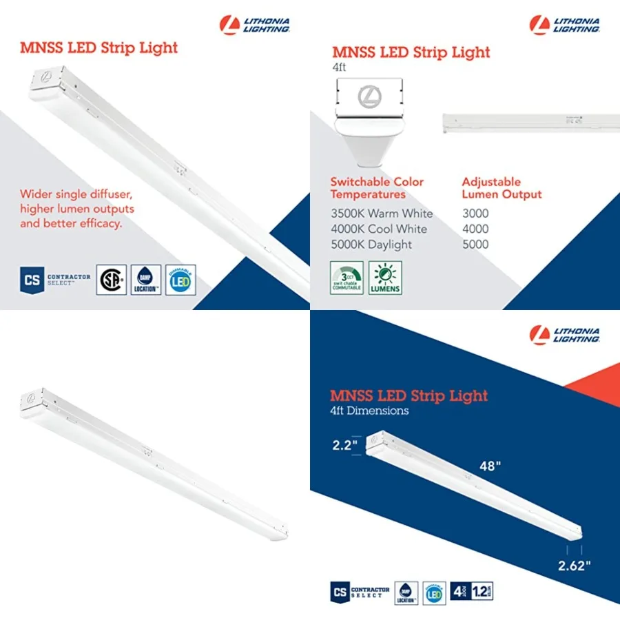 1 Light LED Strip Light, 4 Feet Lear LED Ceilg Lightg Fixture, Adjustable Lumens, Selectable White Light Color, Dimmable, MVOLT
1 Light LED Strip Light, 4 Feet Lear LED Ceilg Lightg Fixture, Adjustable Lumens, Selectable White Light Color, Dimmable, MVOLT