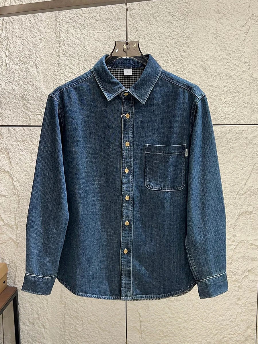 Heavyweight Denim Jacket Men's Autumn Loose Fit Fashionable Washed Cotton Long Sleeve Shirt Outerwear Simple Versatile Jeans
Heavyweight Denim Jacket Men's Autumn Loose Fit Fashionable Washed Cotton Long Sleeve Shirt Outerwear Simple Versatile Jeans