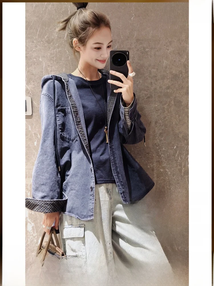 Meiyang Pure Cotton Long Sve irt with Hat Plaid Waed Friday Women's Casual Loose Fit Button up irt Daily Wear
Meiyang Pure Cotton Long Sve irt with Hat Plaid Waed Friday Women's Casual Loose Fit Button up irt Daily Wear