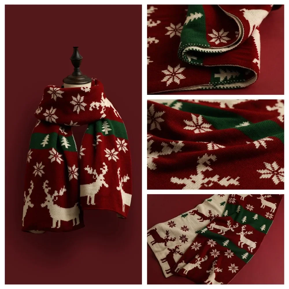 Fashion Elk Christmas Neckerchief Warm Thicken Knitted Scarf Tree Deer Christmas Shawl Cape Student
Fashion Elk Christmas Neckerchief Warm Thicken Knitted Scarf Tree Deer Christmas Shawl Cape Student