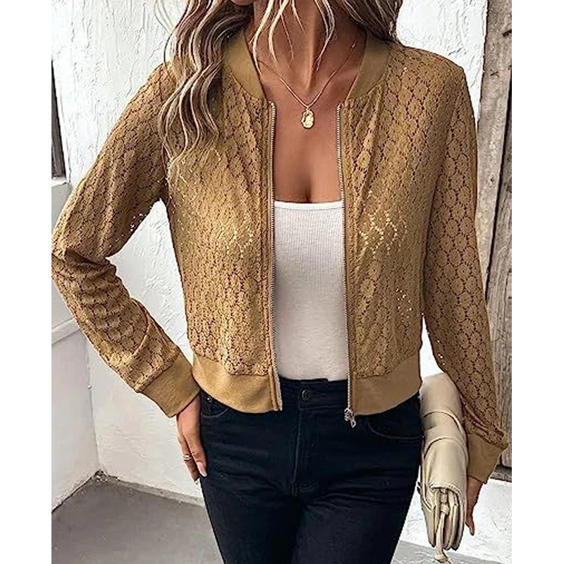 Casual Zipper Lace Shirt High Street Sexy Women Clothes Fashion O-neck White Hollow Blouse Elegant Long Sleeve Tops Blusas 28722
Casual Zipper Lace Shirt High Street Sexy Women Clothes Fashion O-neck White Hollow Blouse Elegant Long Sleeve Tops Blusas 28722
