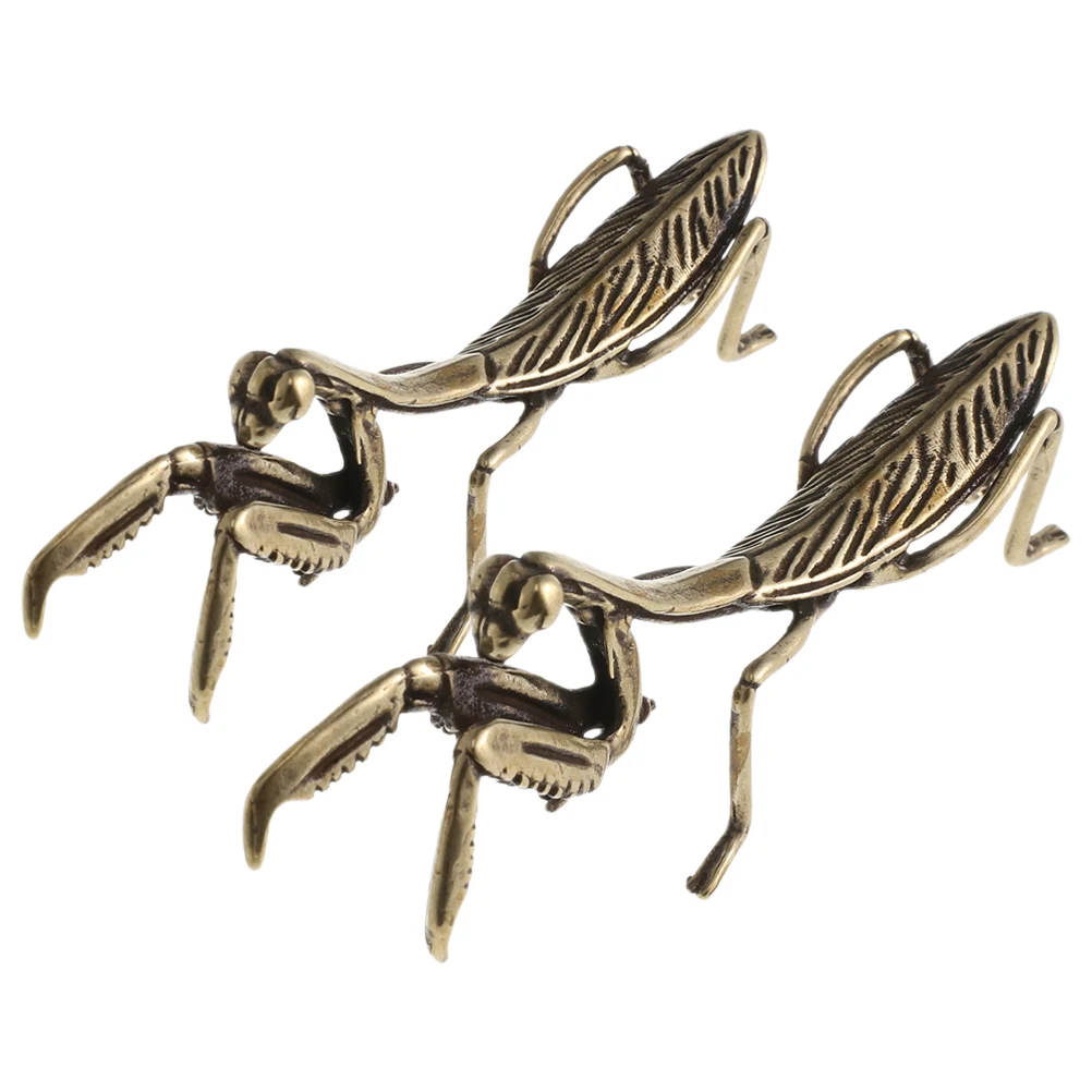2 Pcs Copper Mantis Ornament Statue Decoration Creative Adornment Accessories Vintage Ornaments 
2 Pcs Copper Mantis Ornament Statue Decoration Creative Adornment Accessories Vintage Ornaments