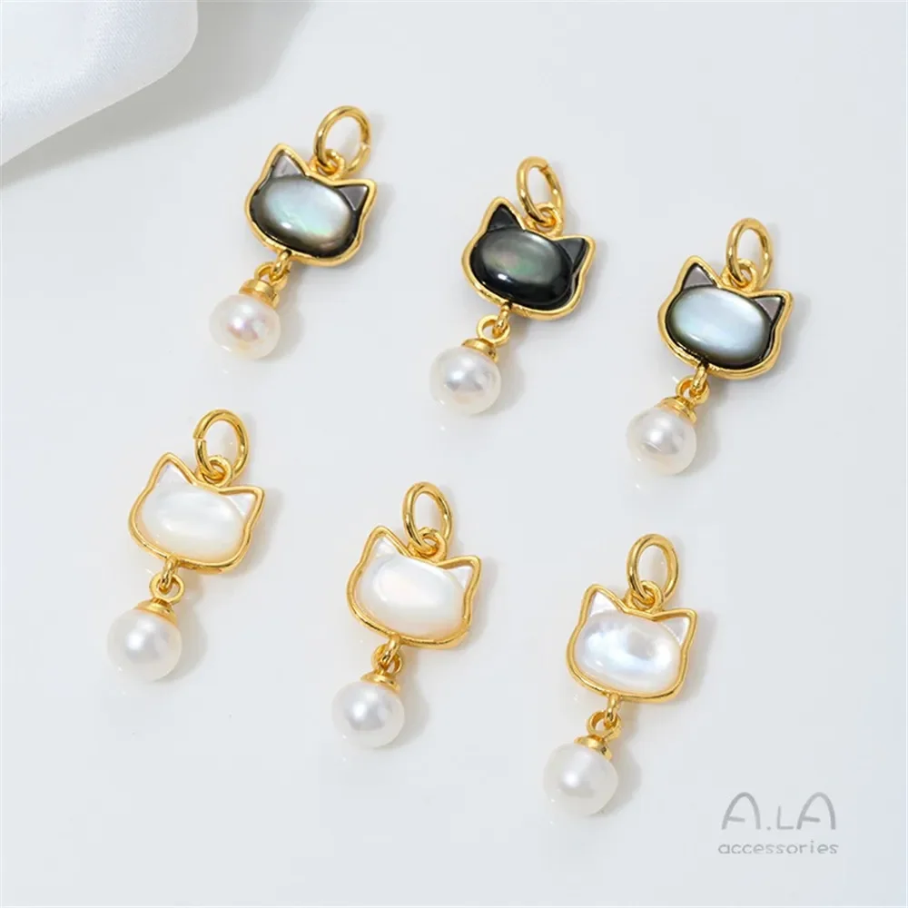 Hang Natural Mother-of-pearl Cat Head Pendant Plated with 24K Real Gold Drip Pendant DIY Handmade Jewelry Accessories
Hang Natural Mother-of-pearl Cat Head Pendant Plated with 24K Real Gold Drip Pendant DIY Handmade Jewelry Accessories