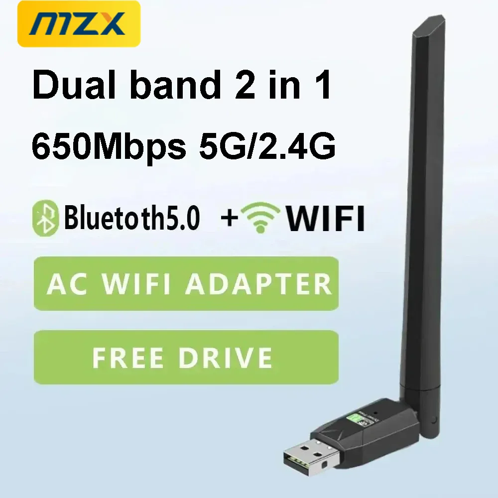 650M 5G 2.4G Ethernet Сетевая карта WiFi Dongle USB Blue tooth Wi-Fi адаптер 2в1 двухдиапазонный приемник ПК Настольные аксессуары для ноутбуков
650M 5G 2.4G Ethernet Сетевая карта WiFi Dongle USB Blue tooth Wi-Fi адаптер 2в1 двухдиапазонный приемник ПК Настольные аксессуары для ноутбуков