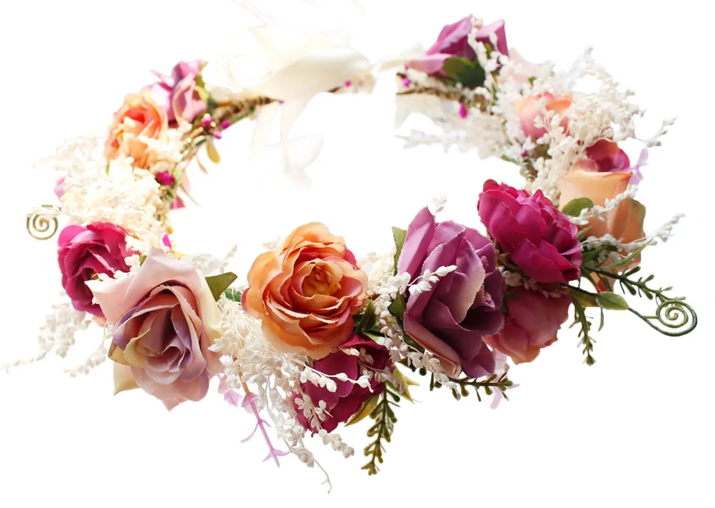 Rose Flower Crown Boho Headband Hair Wreath Floral Headpiece Halo with Ribbon Wedding Party Festival Photos Pink
Rose Flower Crown Boho Headband Hair Wreath Floral Headpiece Halo with Ribbon Wedding Party Festival Photos Pink