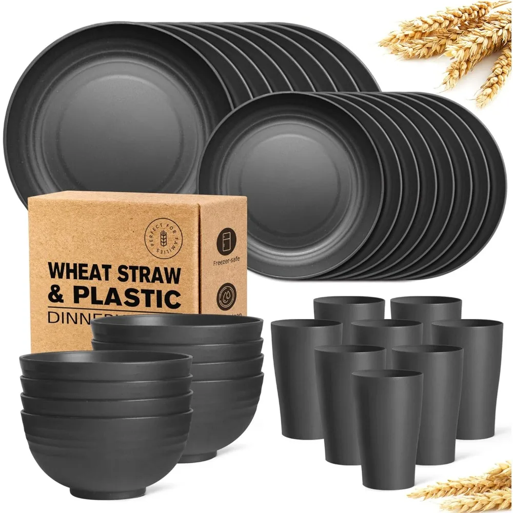 Disposable Dinnerware Set, 32-Piece Kitchen Plastic Wheat Straw Dinnerware, Service for 8, Disposable Dinnerware Set
Disposable Dinnerware Set, 32-Piece Kitchen Plastic Wheat Straw Dinnerware, Service for 8, Disposable Dinnerware Set